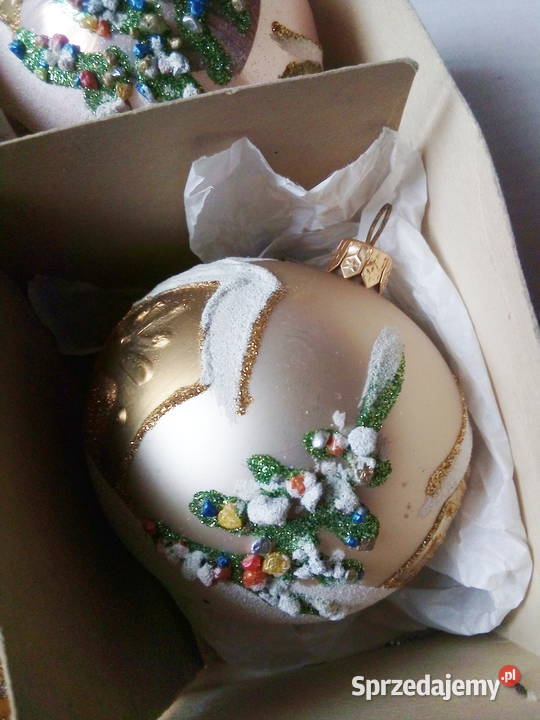 bombki szklane brokatowe vintage śląskie Częstochowa
