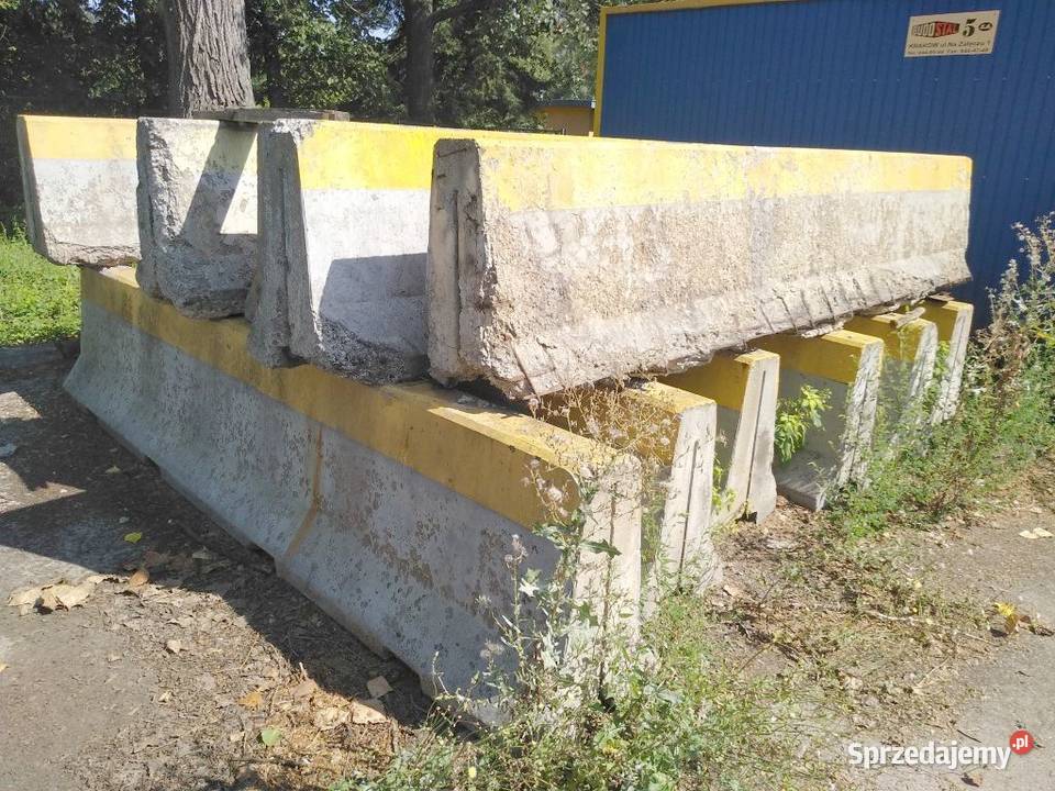Na sprzedaż używane betonowe bariery drogowe 4m Kraków sprzedam