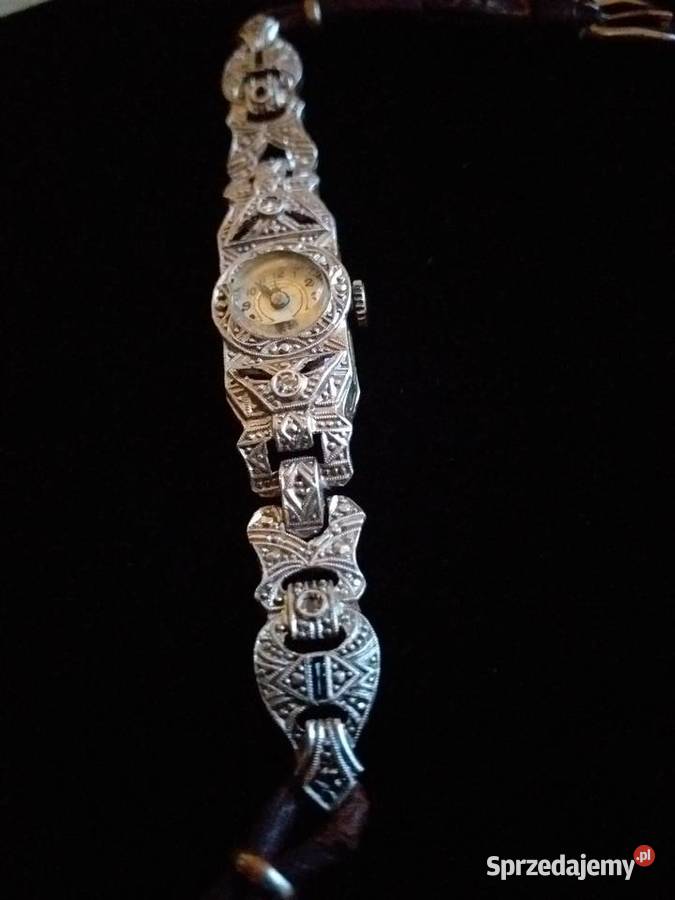 Złoty zegarek z diamentami i szafirami Szczecin