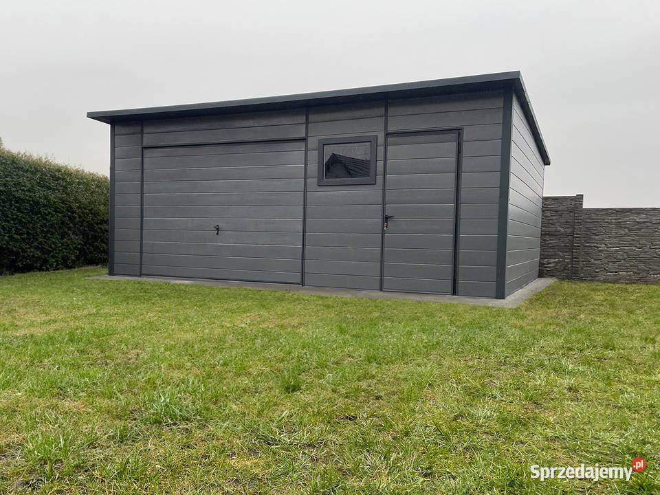 Garaż ocieplany z płyty warstwowej 655m grafit Kraków