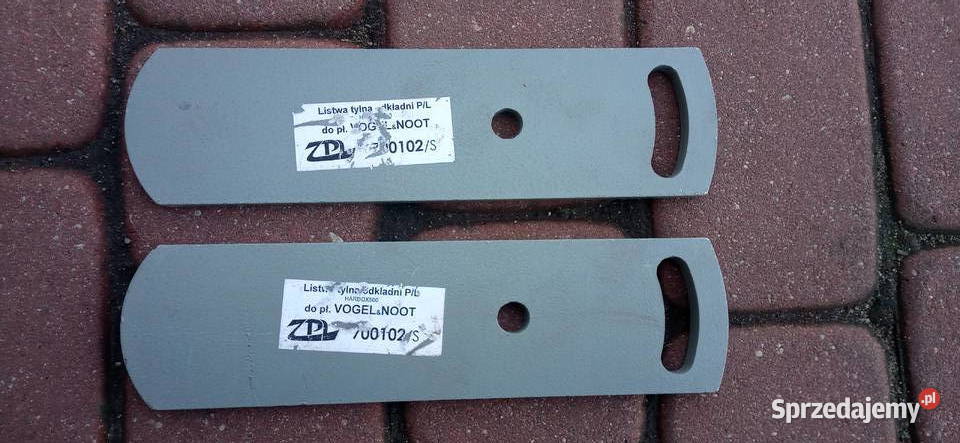 Listwa tylna odkładni do pługa Vogel Noot Płock