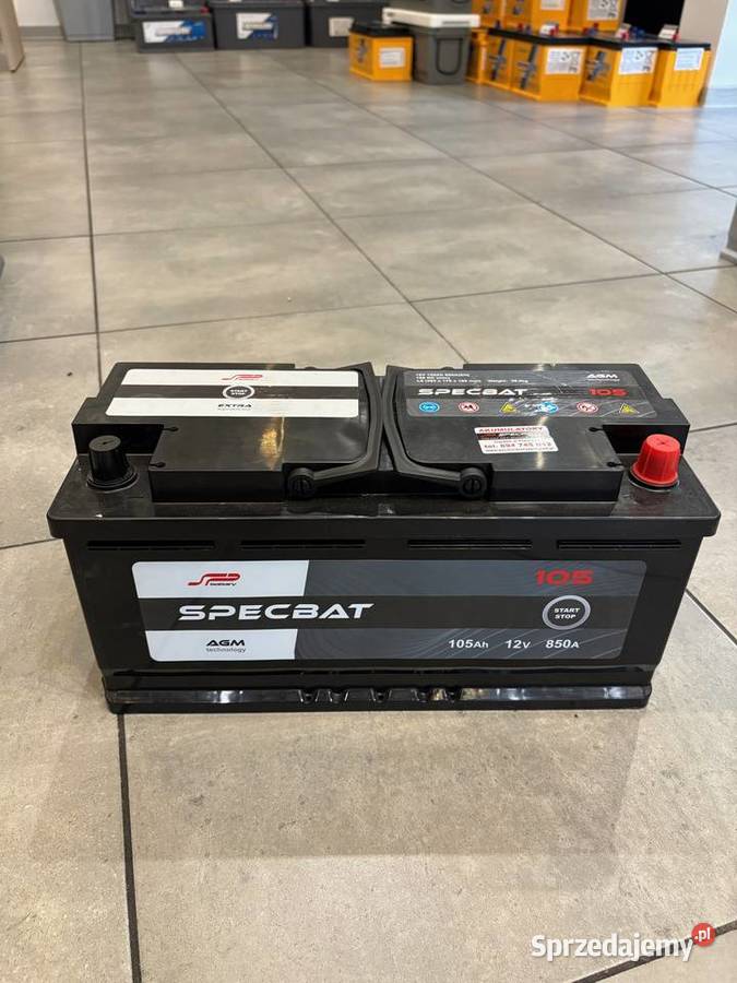 Akumulator 105Ah 850A agm Specbat prawy plus