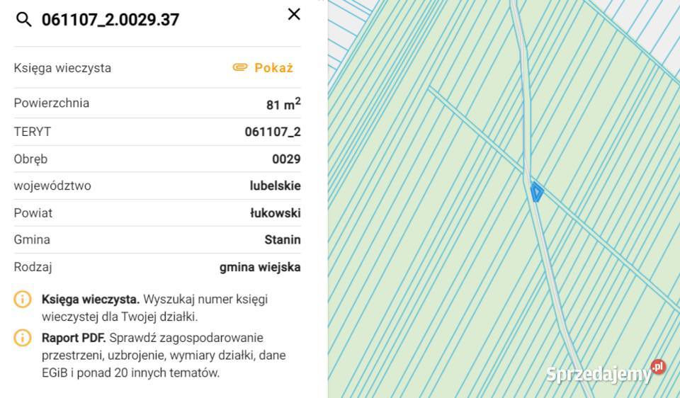działki leśne Leśnictwo Zastawie