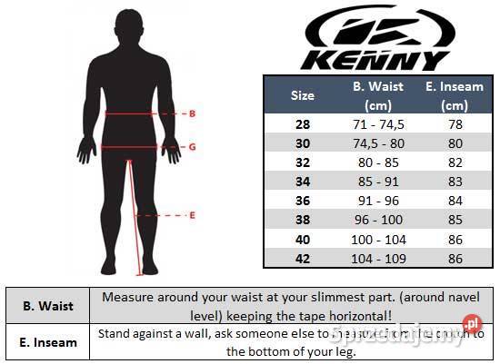 SPODNIE KENNY RACING TRACK FOCUS ORANGE ROZMIAR Spodnie Mrągowo
