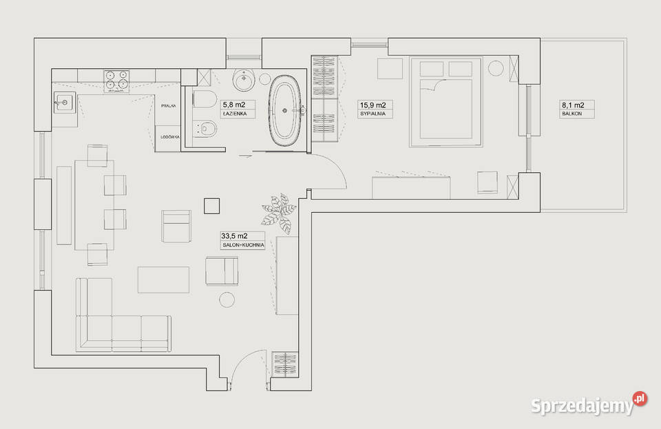 Mieszkanie 54 m Białystok Wygoda 2 pokoje gotowe internet Sprzedaż
