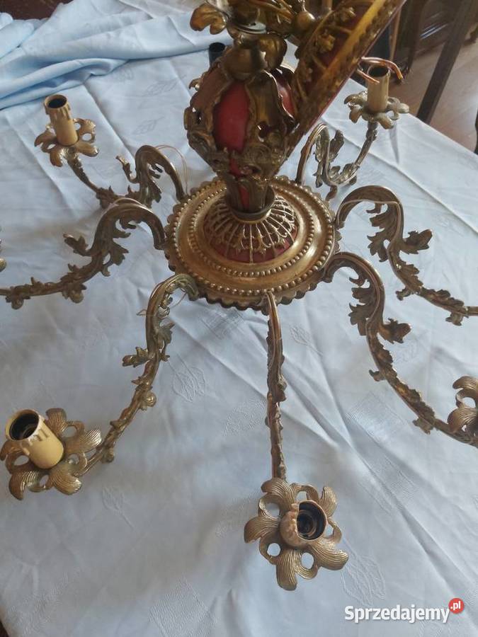 Żeliwny żyrandol i kinkiet Łódź