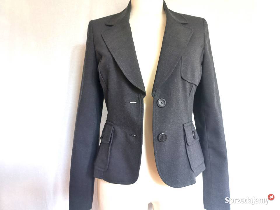 ŻAKIET szary Elegancki r 3638 NOWY szary/srebrny Odzież damska