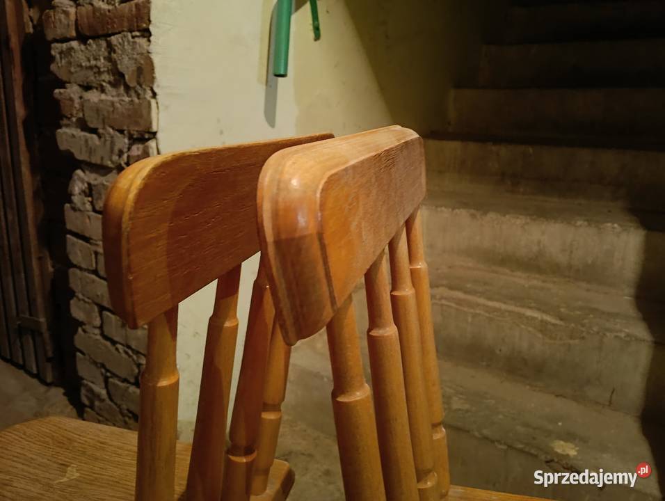 Krzesła kuchenne jesionowe PRL 2 sztuki Kraków