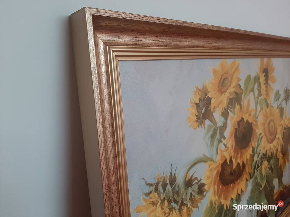obraz z ramą słoneczniki Wrocław sprzedam