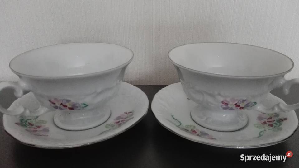 Filiżanki Fryderyka 2 stara porcelana Wałbrzych Porcelana i szkło Warpechy Stare sprzedam