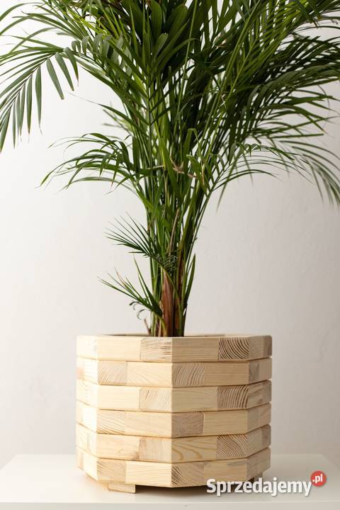 Donica drewniana OŚMIOKĄTNA ogrodowa donica na