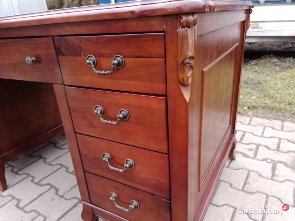 Komplet SANTIAGO 311 i Ława Dąb Skóra Bordo Kozy