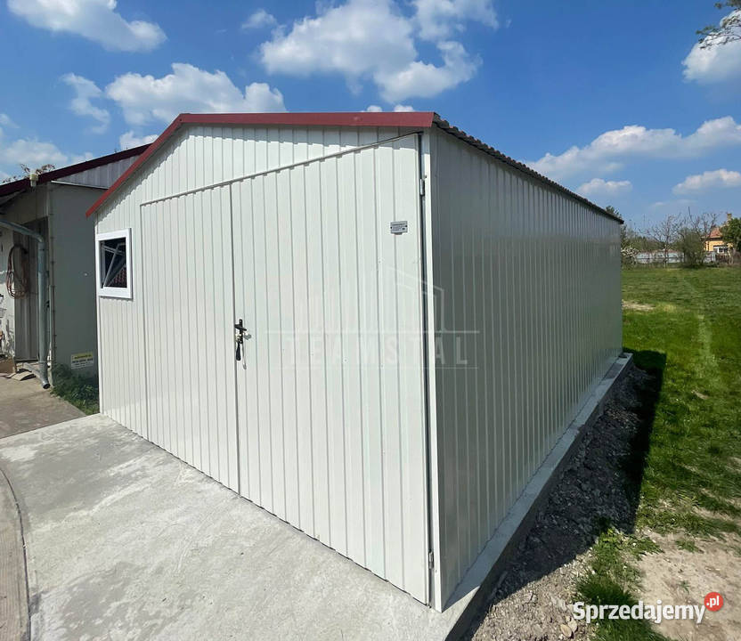 Garaz blaszany 5x6m brama dwuskrzydłowa 2x okno Sprzedaż Włocławek