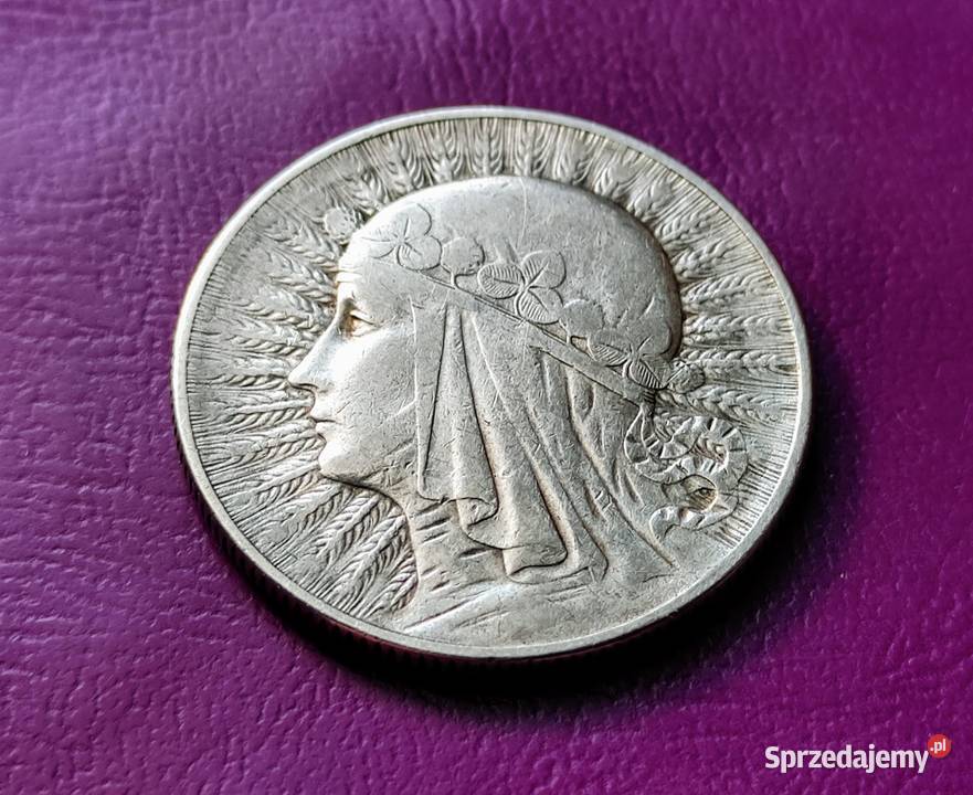Moneta II RP 5 1934 GŁOWA KOBIETY mazowieckie Pruszków