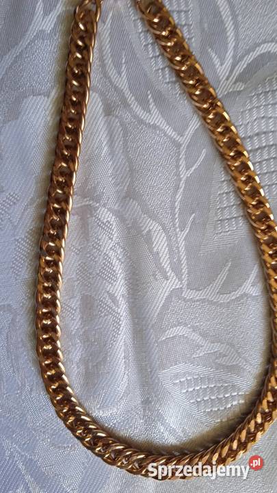 POZŁACANY ŁAŃCUSZEK M ESKI PANCERKA ZŁOCONA Biżuteria dla Panów Piła