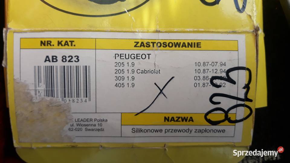 Przewody zapłonowe Peugeot osobowe łódzkie Łódź sprzedam