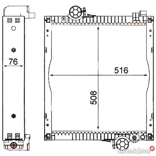 Chłodnica wody John Deere 6100 6200 6300 6400 Części zamienne Łążynek