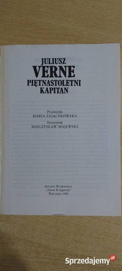 Piętnastoletni kapitan Rok wydania 1990 sprzedam