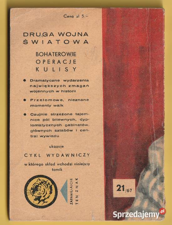 ŻÓŁTY TYGRYS TAJNA RADIOSTACJA 1967 Rok wydania 1967 Łódź