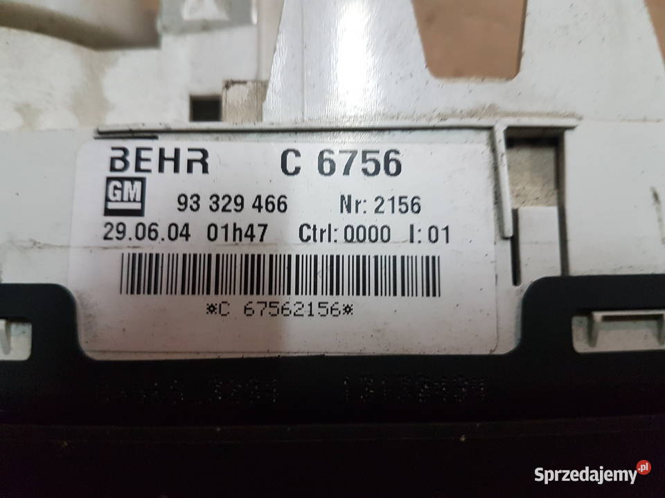 OPEL MERIVA A PANEL OGRZEWANIA NAWIEWU wielkopolskie sprzedam