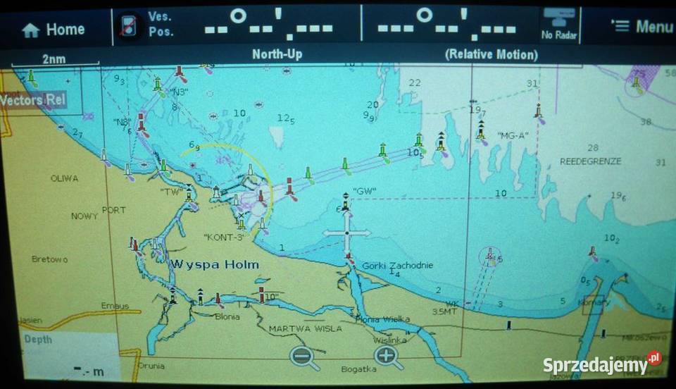 Chartplotter Raymarine Es 75 nawigacja