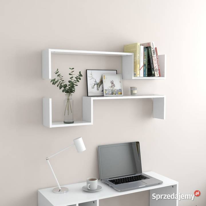 vidaXL Półki ścienne 2 biały 100x15x20 Drewno Półki Warszawa