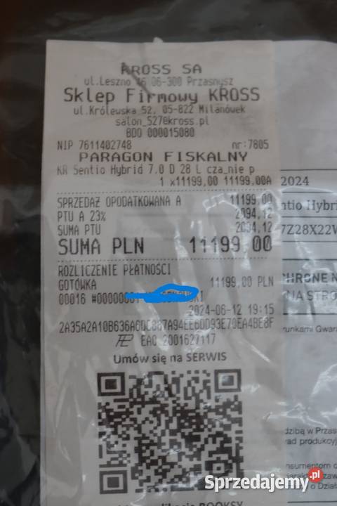 Rower elektryczny Kross Sentio 70 Na gwarancji Elektryczne Milanówek