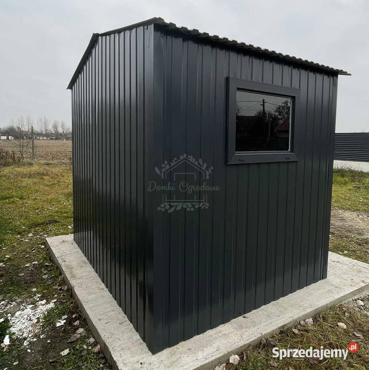 Schowek domek ogrodowy 25x2m drzwi okno antracyt Pabianice