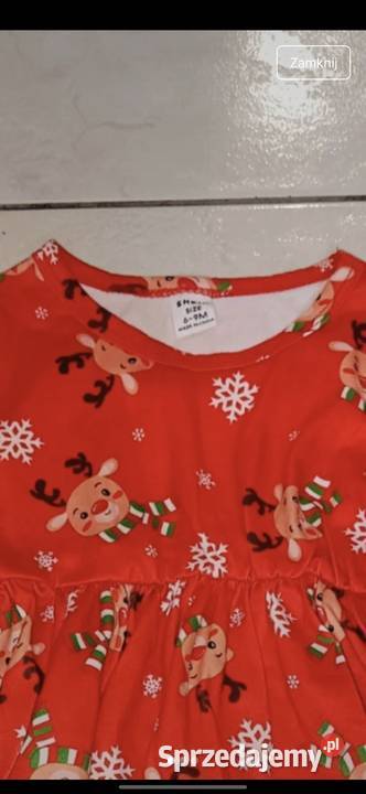 Świąteczna sukienka Rozmiar 68