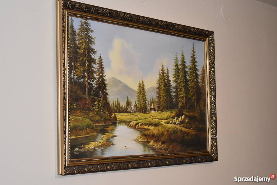 Obraz w złotej ramie 70 x 110 Ryki