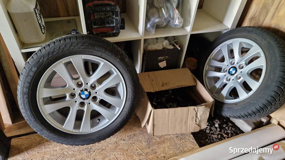 Komplet ładnych kół zimowych na alufelgach BMW E dolnośląskie Jelenia Góra