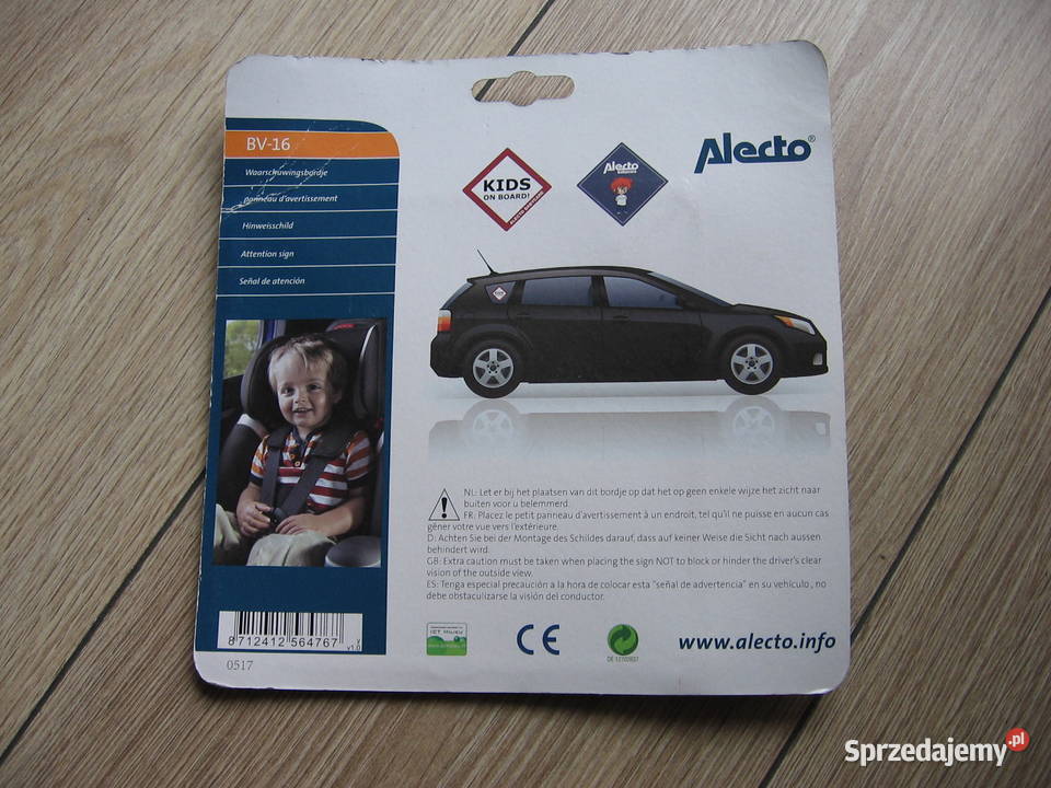 Plakietka na szybę Dziecko na pokładzie nowa Pozostałe