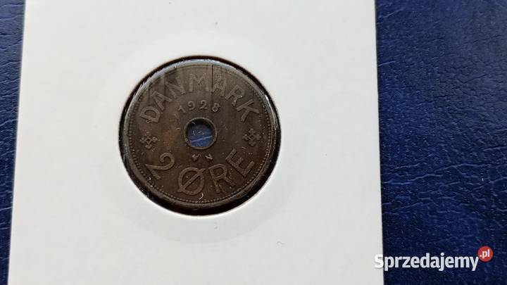Stare monety 2 ore 1928 Dania Numizmatyka Lesko