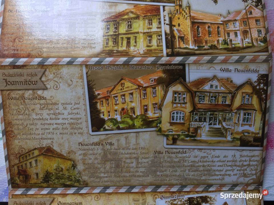 1229 SULĘCIN Szlak Joanitów Widokówki Antykwariat Szczecin