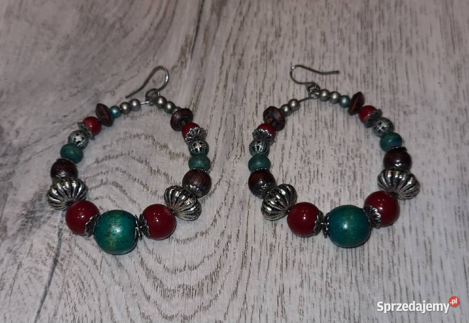 Kolczyki damskie koła koraliki Łódź