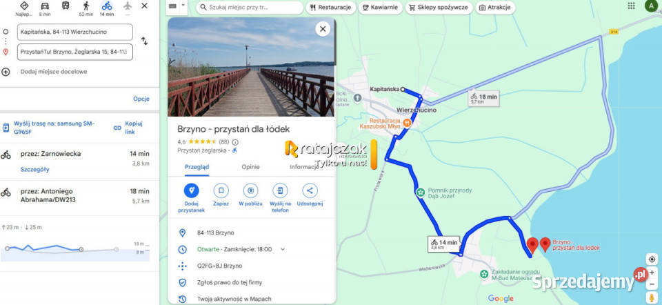 Do sprzedaży działka 1156m2 Wierzchucino woda