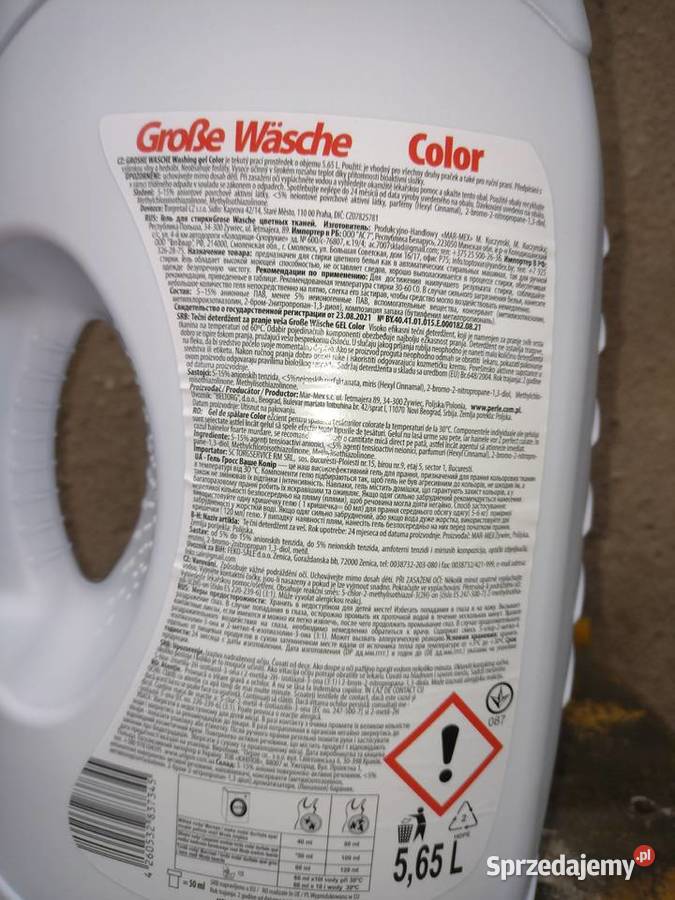 Żel do prania 565L Pranie i sprzątanie Gliwice sprzedam