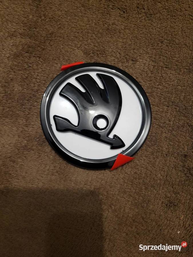 Logo Emblemat Skoda przód Białe tło śląskie Gliwice sprzedam