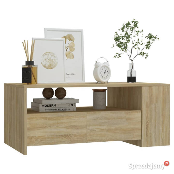 Stolik kawowy dąb sonoma 102x55x42 materiał Warszawa