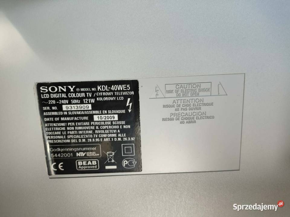 Telewizor Sony brawia kdl40WE5 TV i Video Radomsko