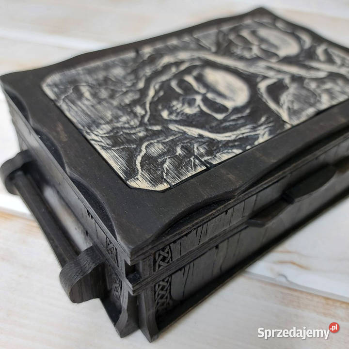 Gotycka Szkatułka z Czaszkami Szkatułki i pudełeczka Tworkowa