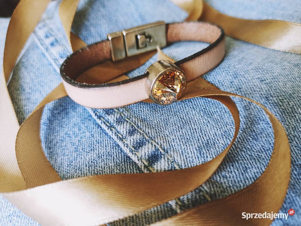 Bransoletka pasek skórka ekologiczna brąz Warszawa sprzedam