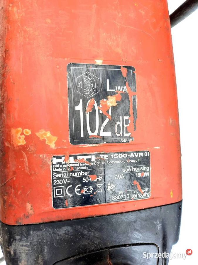 Młot wyburzeniowy 30J Hilti TE1500 z walizką Gaszowice