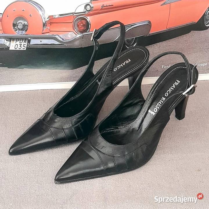 Unikatowe czarne szpilki Franco Russorozmiar Radom