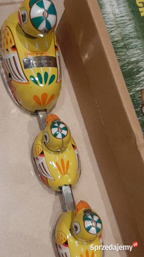 Zabawka Metalowa Nakręcana Kaczuszki w Rzędzie Nowa Sól