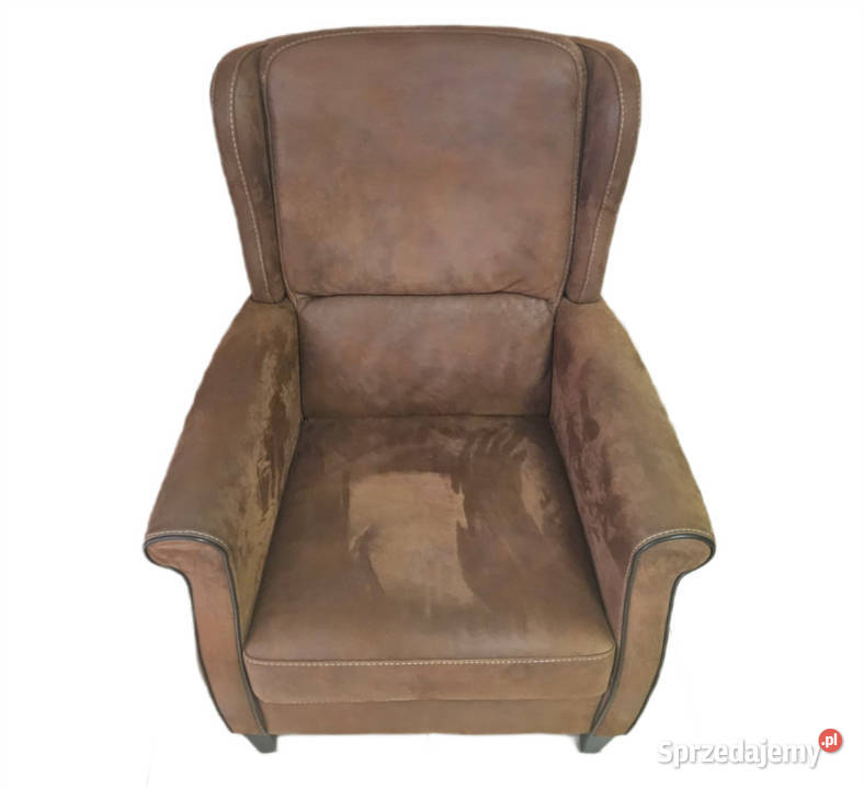Brązowy fotel ładne i solidne wykonanie śląskie Pszczyna