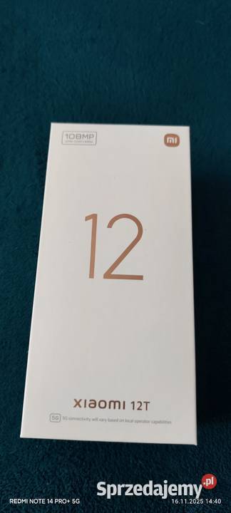 Smartfon telefon Xiaomi 12T 8128pełny komplet