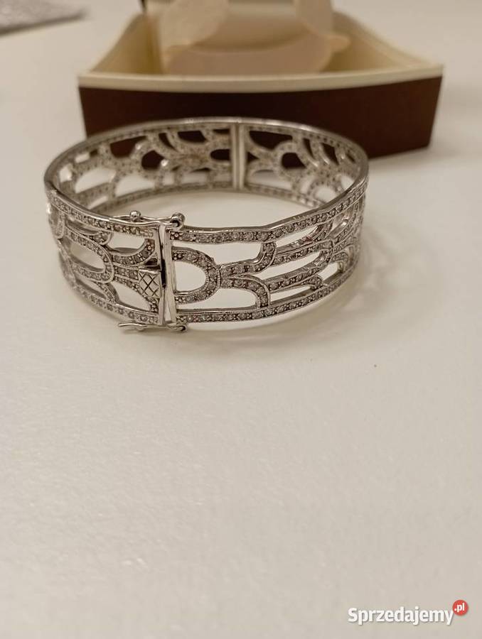 Bransoletka srebrna z cyrkoniami mazowieckie Radom sprzedam