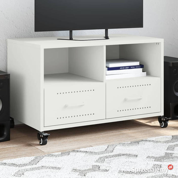 Szafka RTV biała 68x39x435 stal WM846703 Warszawa