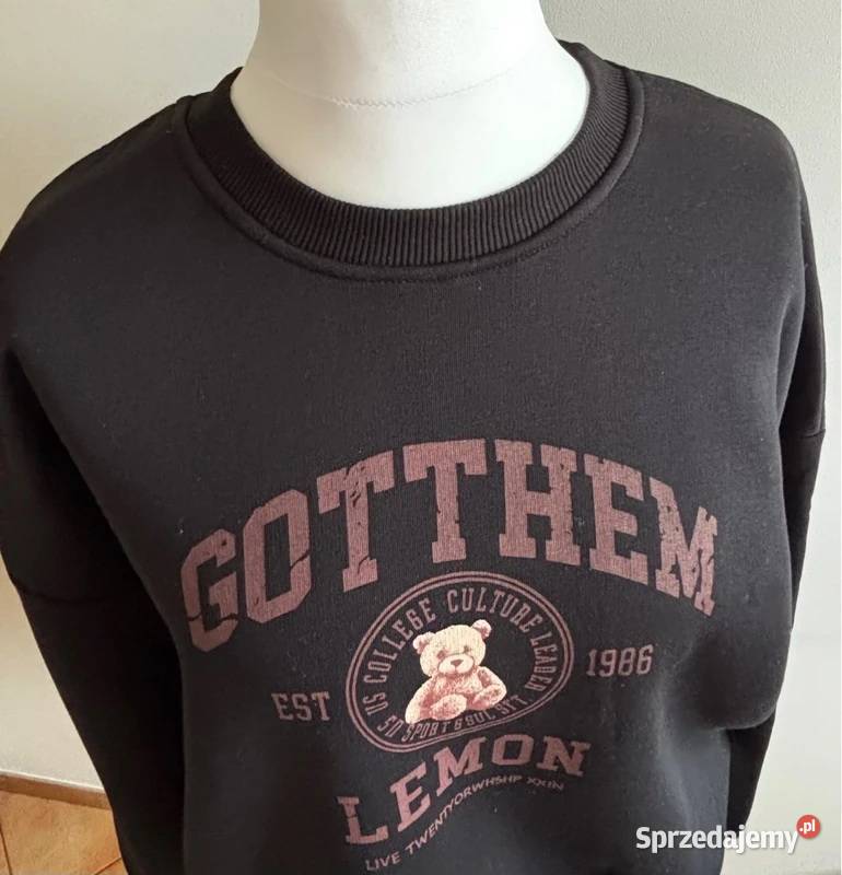 Bluza damska ocieplana oversize kolor czarny Szczecin